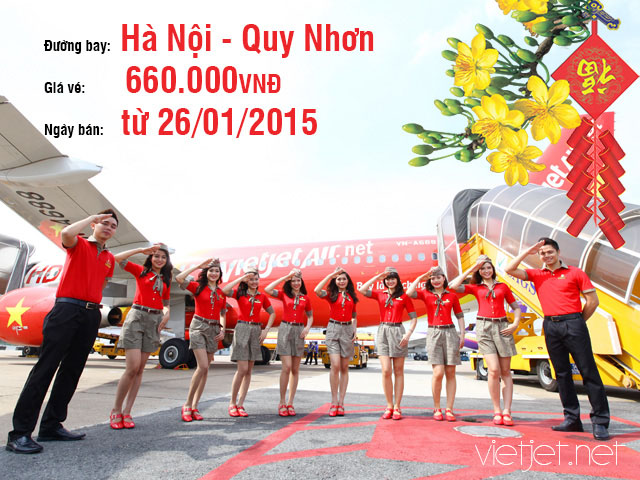 Hình ảnh Vietjet bán vé máy bay Tết Quy Nhơn 660k