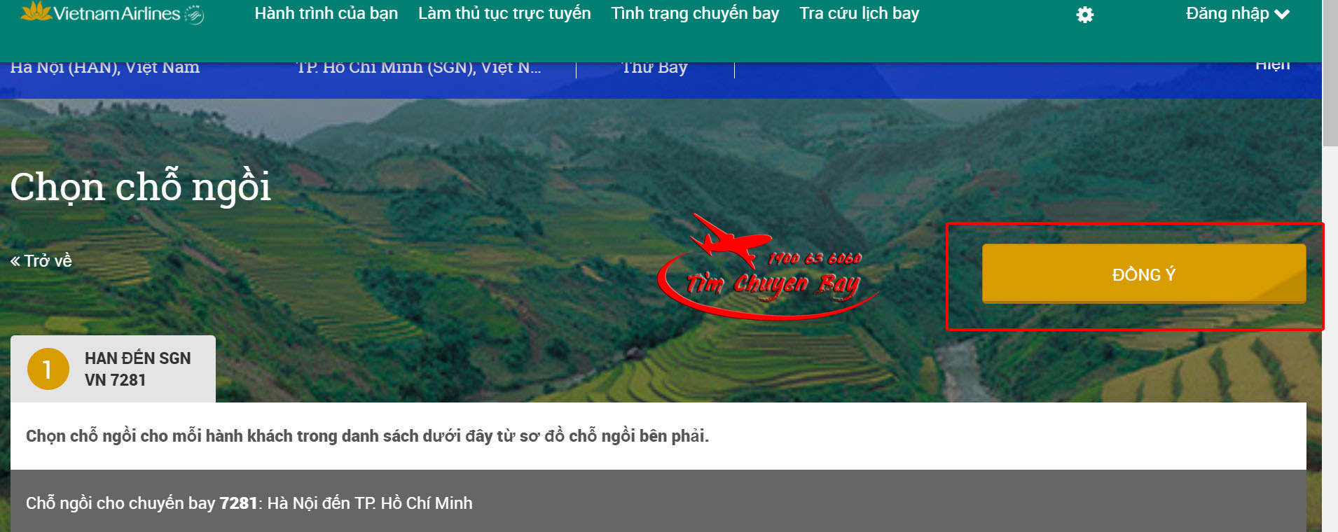 Check in online Vietnam Airlines