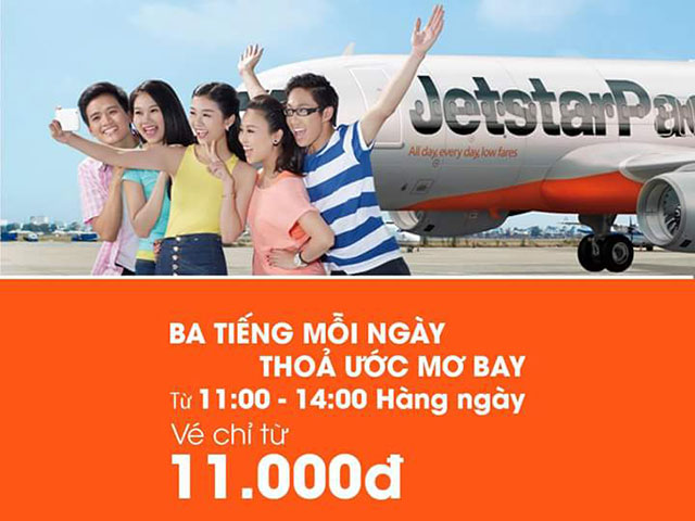 Hình ảnh vé máy bay Tết 2016 Hà Nội đi HCM giá cực rẻ 11K