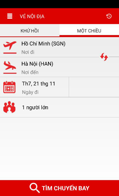 App book vé máy bay Tết 2016