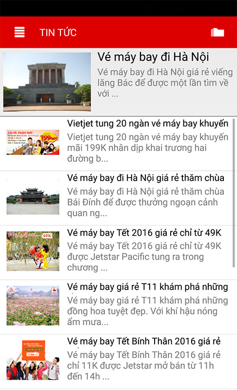 App book vé máy bay Tết 2016