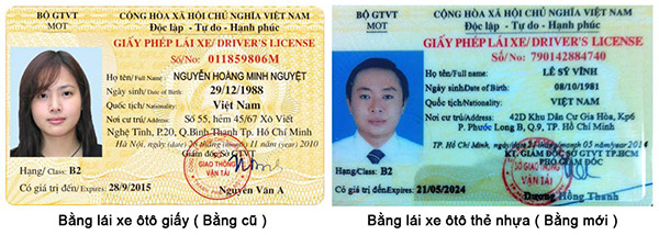 Hình ảnh giấy phép lái xe mới và thời hạn đổi thủ tục ra sao