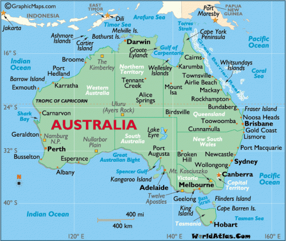 Châu Úc gồm 14 quốc gia độc lập
