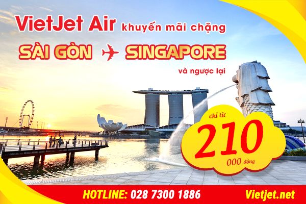 giá vé máy bay Sài Gòn Singapore Vietjet