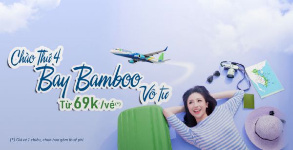 Vé máy bay Bamboo siêu khuyến mãi 69.000 đồng