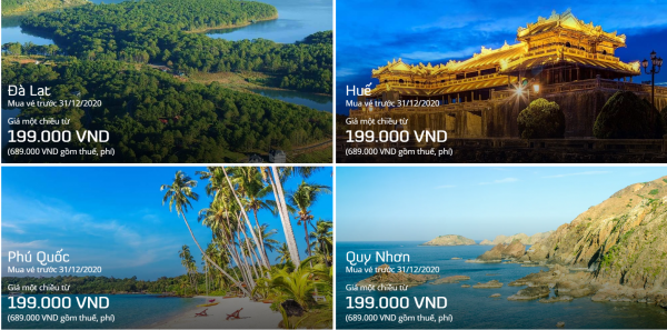 Các mức giá khuyến mãi của Vietnam Airlines