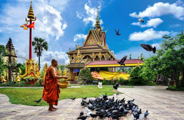 Chùa Monivongsa Bopharam - Ngôi chùa Khmer tuyệt đẹp ở Cà Mau