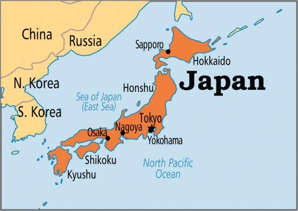 Nhật Bản nằm gần Hàn, Triều, Trung và Nga
