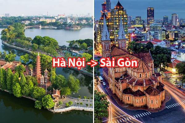 Thời gian bay từ Hà Nội vào Sài Gòn