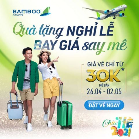 Bamboo Airways khuyến mãi lễ 30 tháng 4