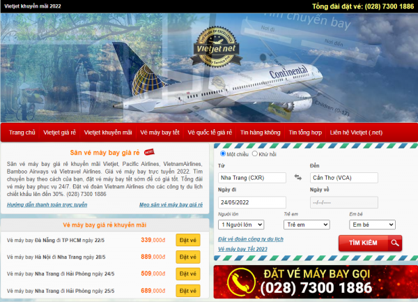Săn vé máy bay Nha Trang đi Cần Thơ giá rẻ tại Vietjet (.net)