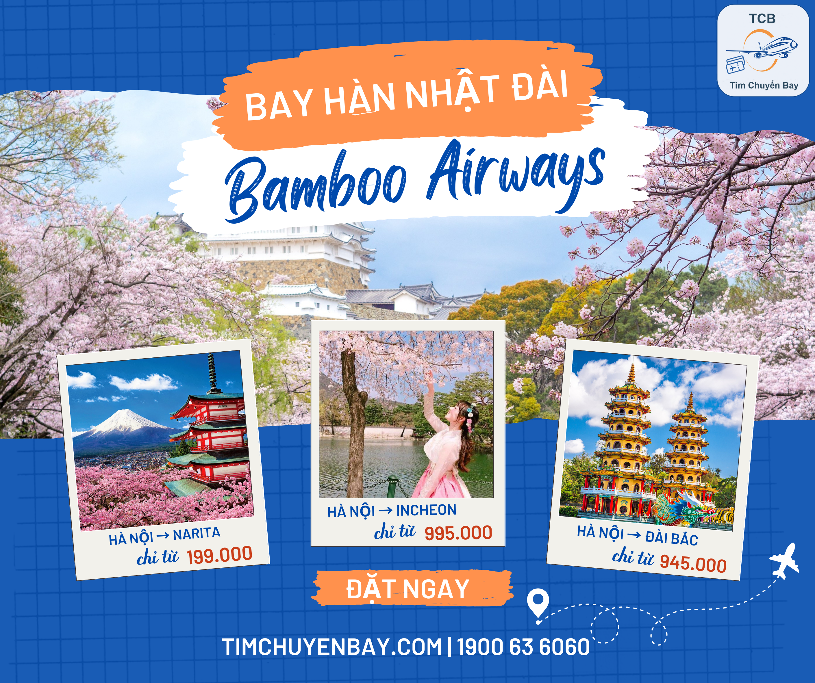 Ưu đãi bay Nhật Bản, Hàn Quốc, Đài Loan cùng Bamboo Airways