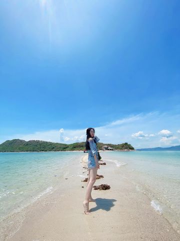 Check-in đảo Điệp Sơn con đường cát trắng giữa biển