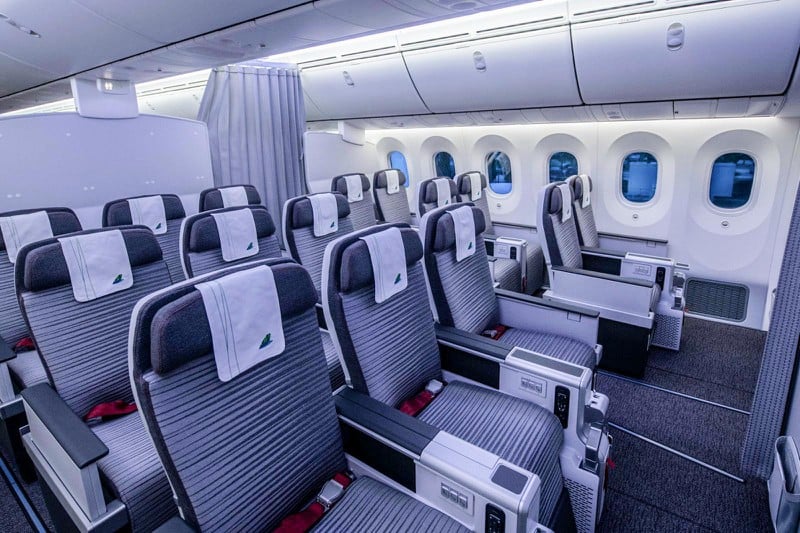 Ghế ngồi của hạng vé Bamboo Premium của Bamboo Airways 