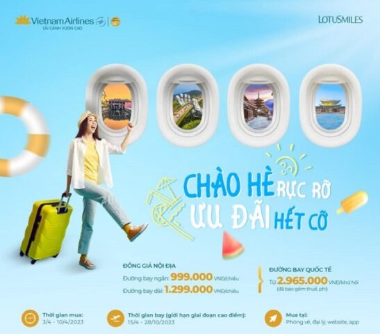 khuyến mãi mùa hè sôi động cùng Vietnam Airlines 