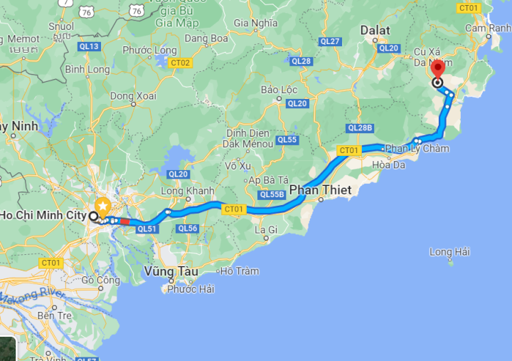 Từ Sài Gòn đến Ninh Thuận bao nhiêu km?