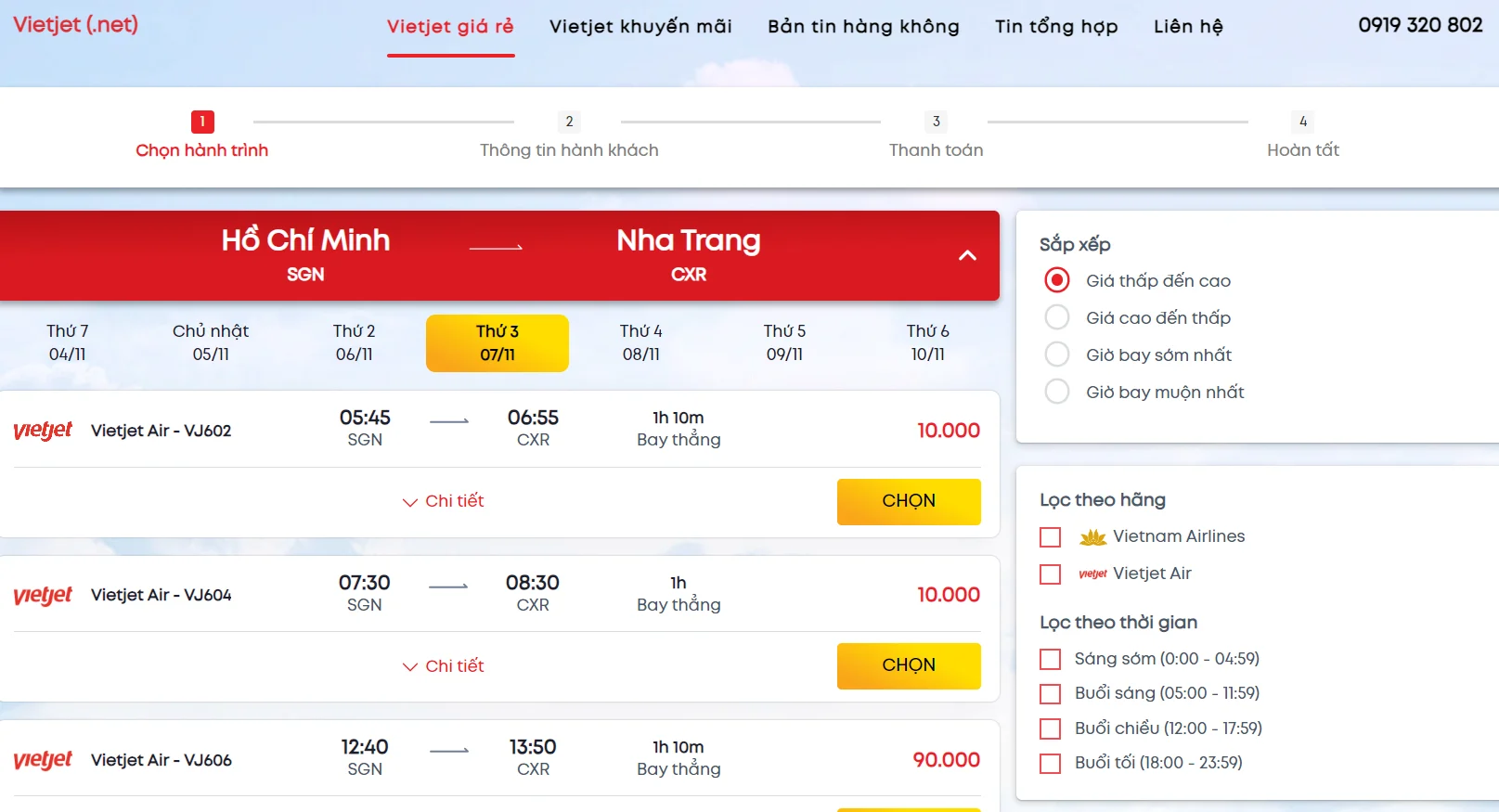 Đặt vé máy bay đoàn rẻ hơn tại Vietjet.net
